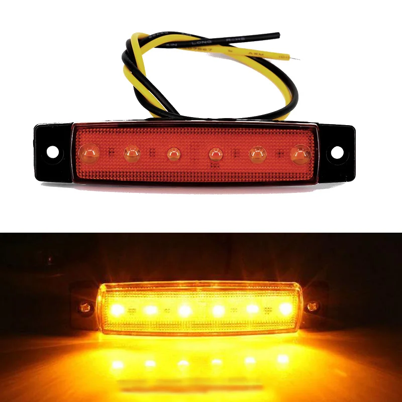 

12V6 LED Truck Taillight Lamp LED Tail Light Taillight Turn Signal Indicator Stop Lamp Rear Brake Light Side Marker Lights