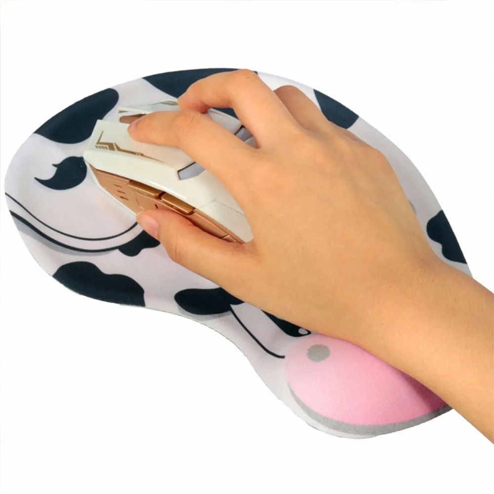 Mouse Pad with Wrist Support Professional Gaming Mat Cute Cow Pattern Non-Slip MousePad Rest Drop Shipping 3 | Компьютеры и офис