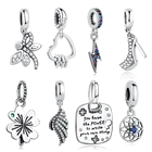 Fit оригиналу Pandora Браслет Стерлингового Серебра 925 Туфли На Высоком Каблуке Кристалл Ясно CZ Кристалл Европейские Шарики Шармов