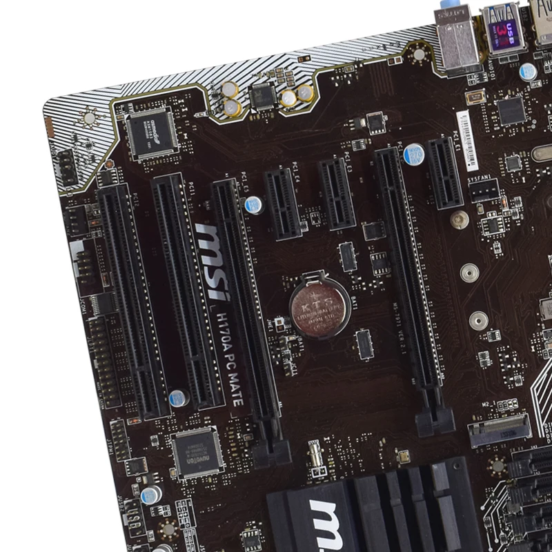 1151 H170 материнская плата для G3900 процессоров MSI H170A PC MATE DDR4 64 Гб Intel PCI-E 3 0 M.2 USB3.1 VGA ATX |