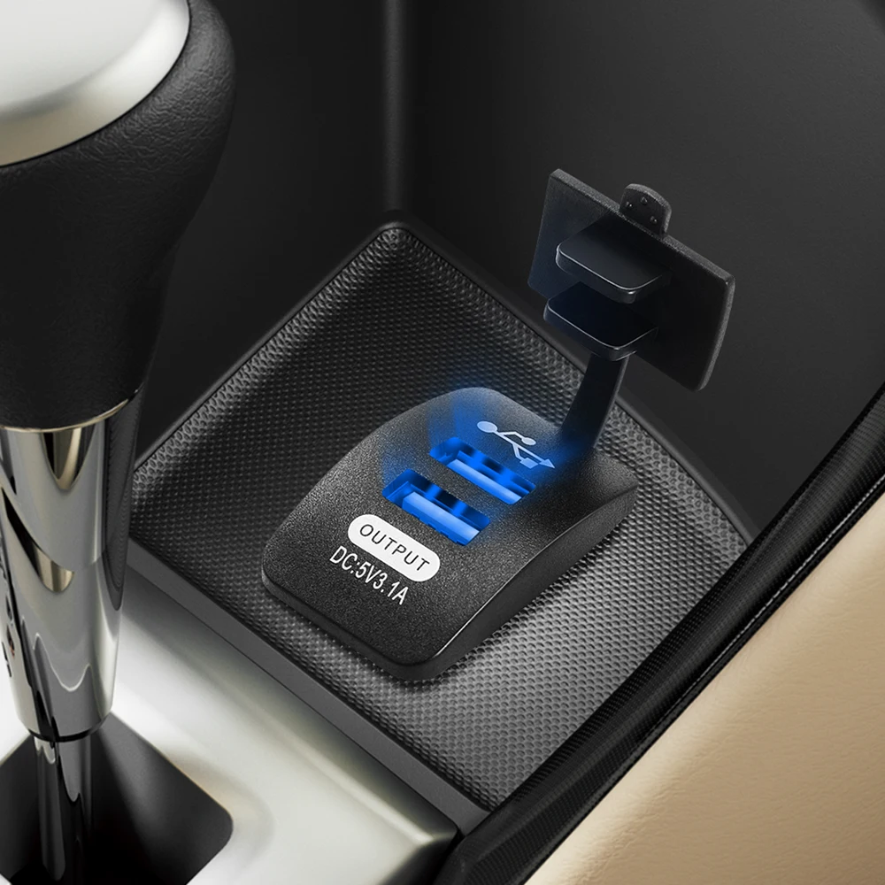 Автомобильное зарядное устройство с двумя USB-портами 5 В 3 1 А | Автомобили и