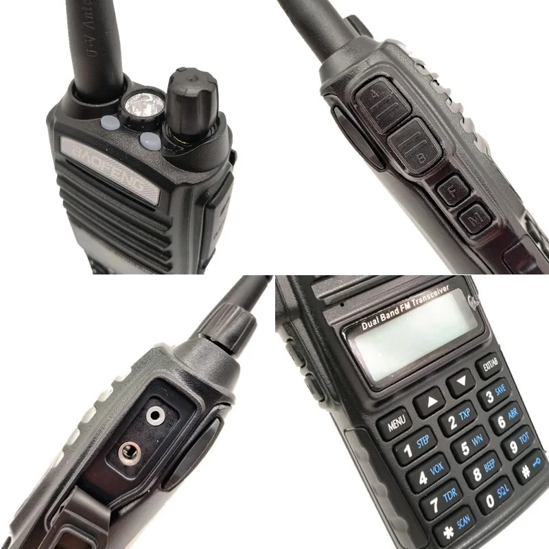 2pcs original baofeng uv 82 8w walkie talkie cb ham radio transceiver vhf uhf two way radio station amateur police scanner uv82 free global shipping