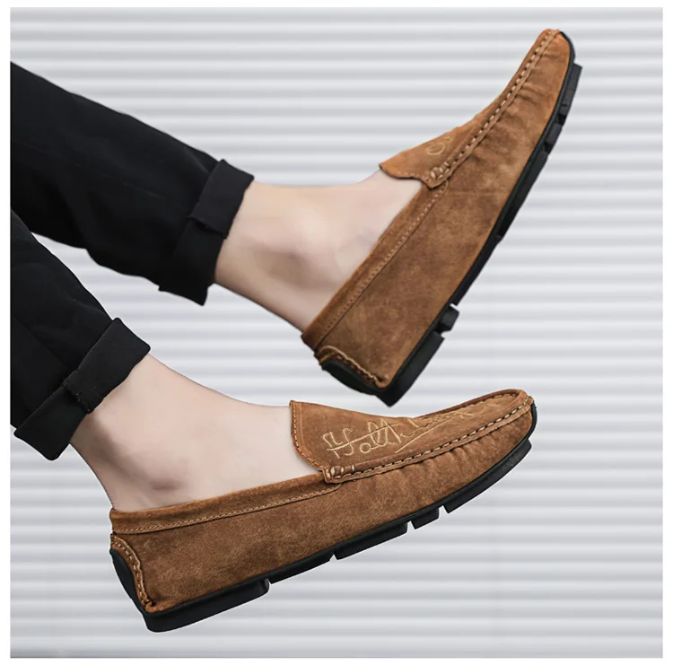 Мужская обувь; Замшевые мужские лоферы; Повседневная обувь; Chaussures; слипоны на плоской подошве; ботинки на низкой платформе; zapatos hombre; синие лоферы
