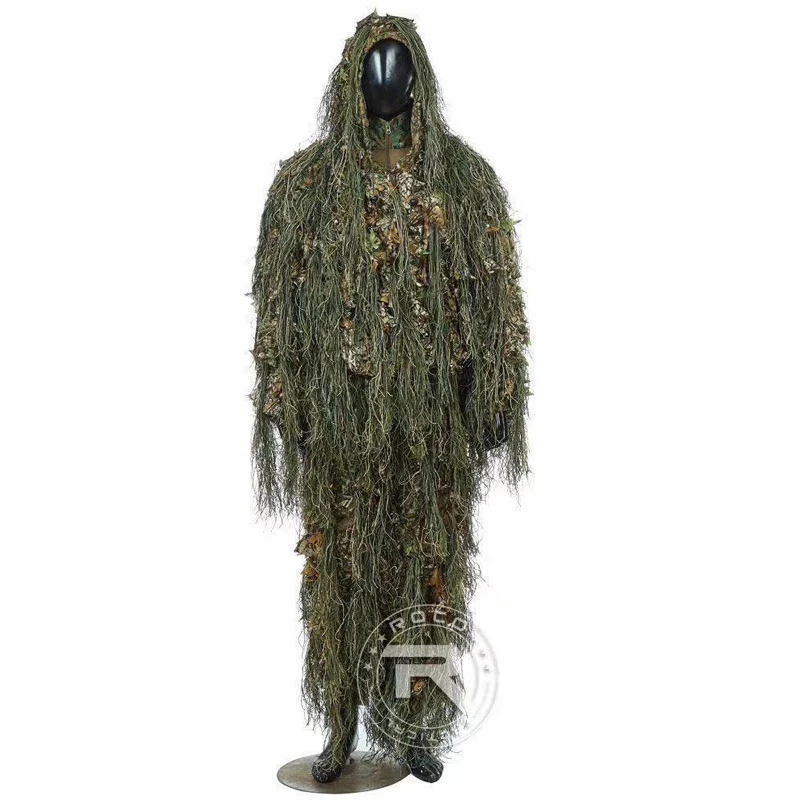 

Ghillie Suit Hunter Hunting Woodland 3D Bionic Leaf Camouflage Clothing Disguise Uniform Cs Sniper Military Camo Suits Set