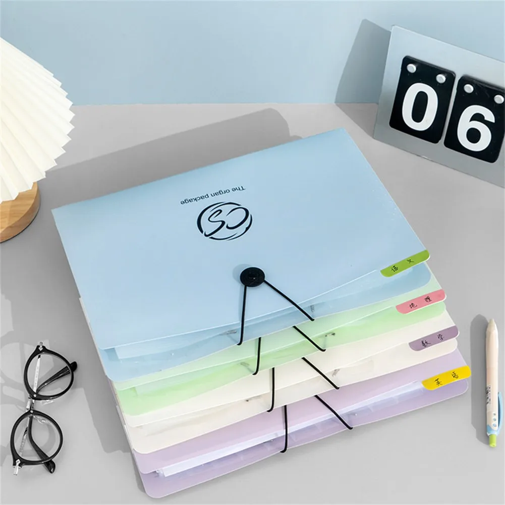 

5 Layers A4 File Bag Organizer Data Book Document Large Capacity File Pouch Bill Folder Holder Portfolio Office Stationery