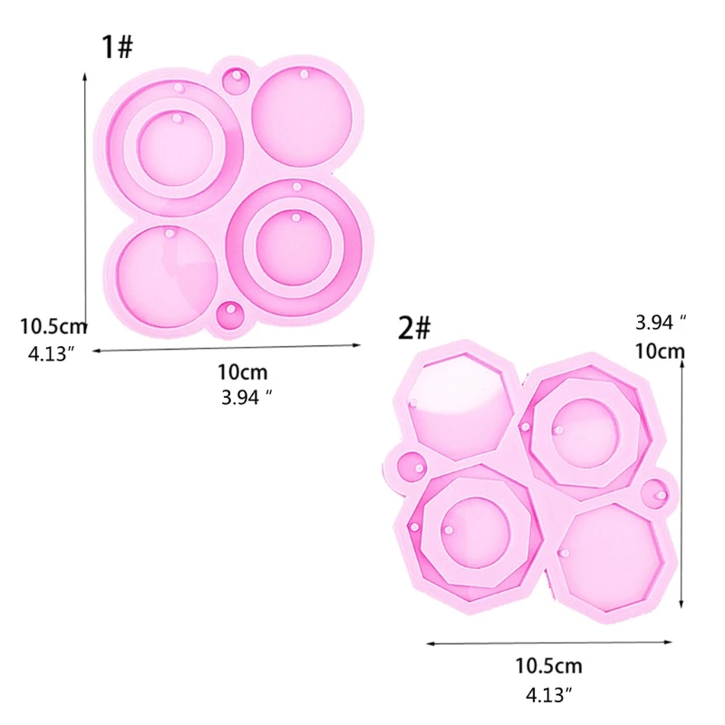 

J60E Geometry Earrings Epoxy Resin Mold Keychain Ear Drops Dangle Pendant Silicone Mould DIY Crafts Jewelry Necklace Casting