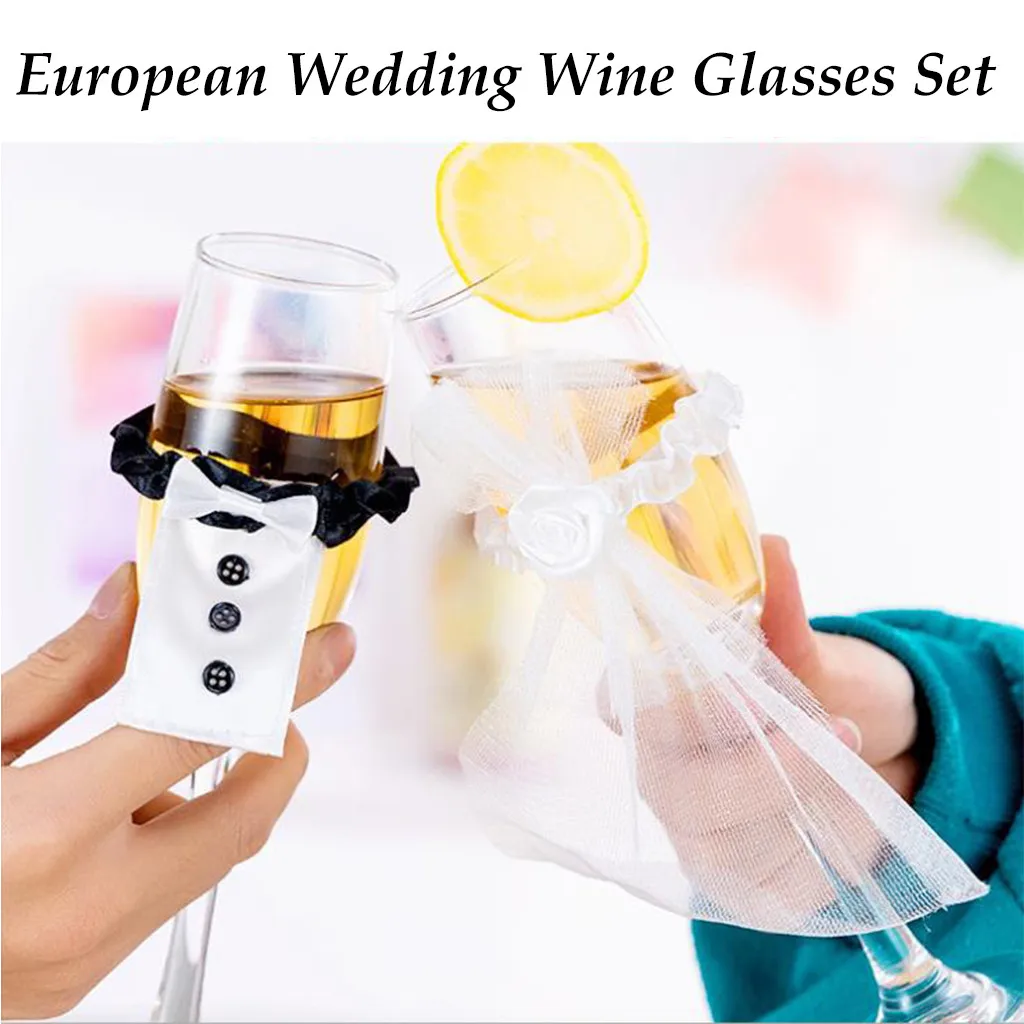 Европейский Свадебный Набор Винных Бокалов свадебные принадлежности нейлоновое