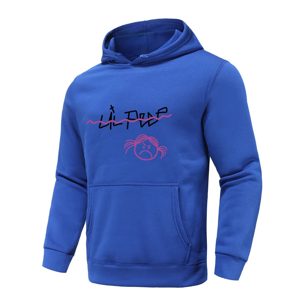 

Autumn/Winter Candy Color LIL Peep Print Hoodie 2021 Sports Casual Wear Fashion Cute Fleece Pocket Fleece Hoodie Free Shipping