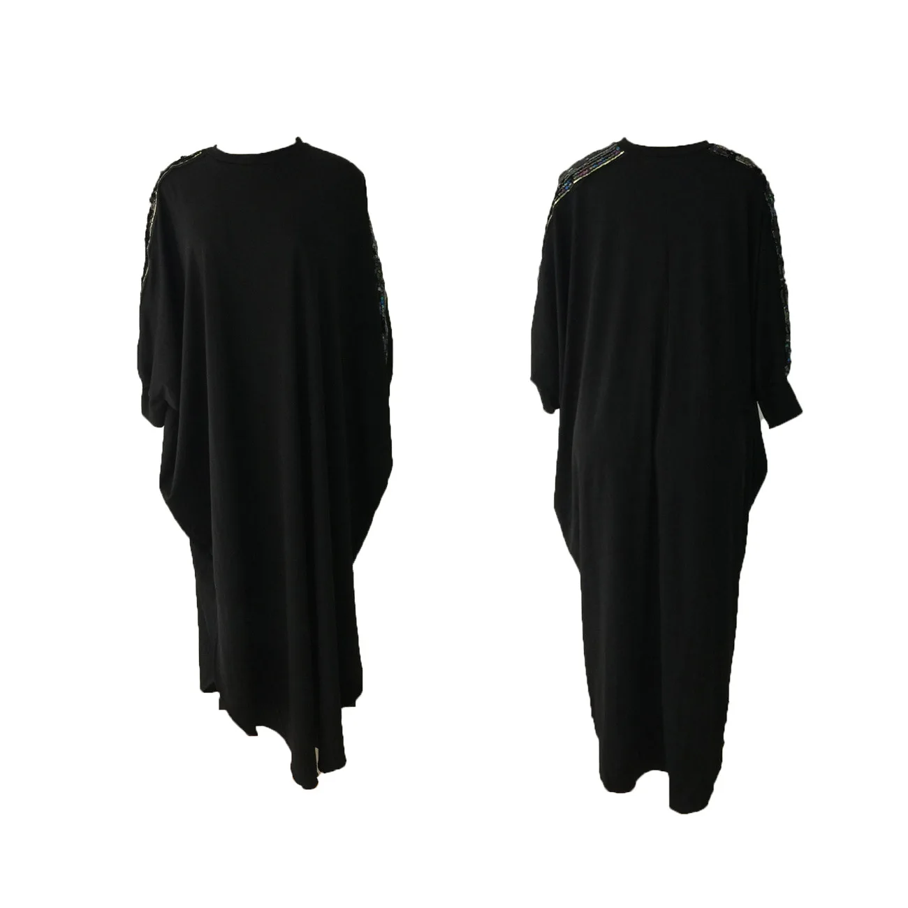Новая мода африканские женские XXXL код можно носить свободные летучая мышь халаты Мода блёстки большой нерегулярные платье JD1
