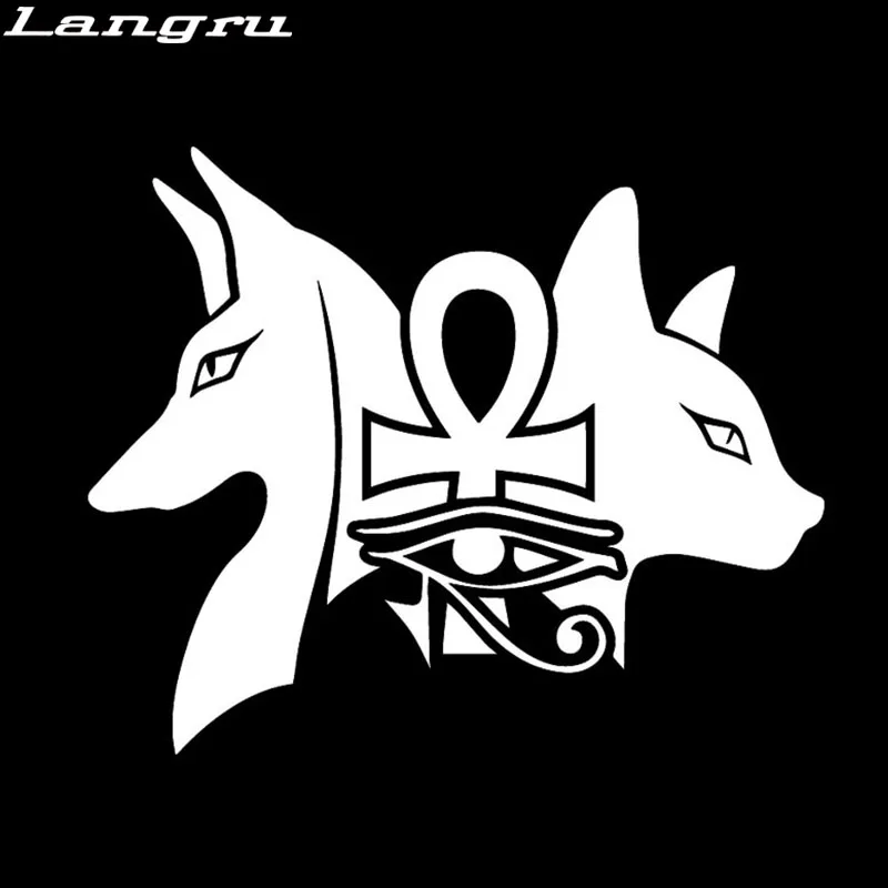 Langru 15 9*13 см Высококачественная Виниловая Наклейка Древние египетские собаки Bastet