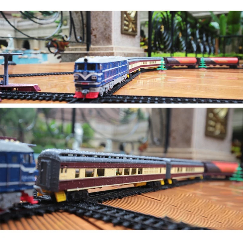 

Kids Simulation 1:87 Alloy Internal-Combustion Locomotive Model Toy Acousto-Optic Train Toys for Children Gift