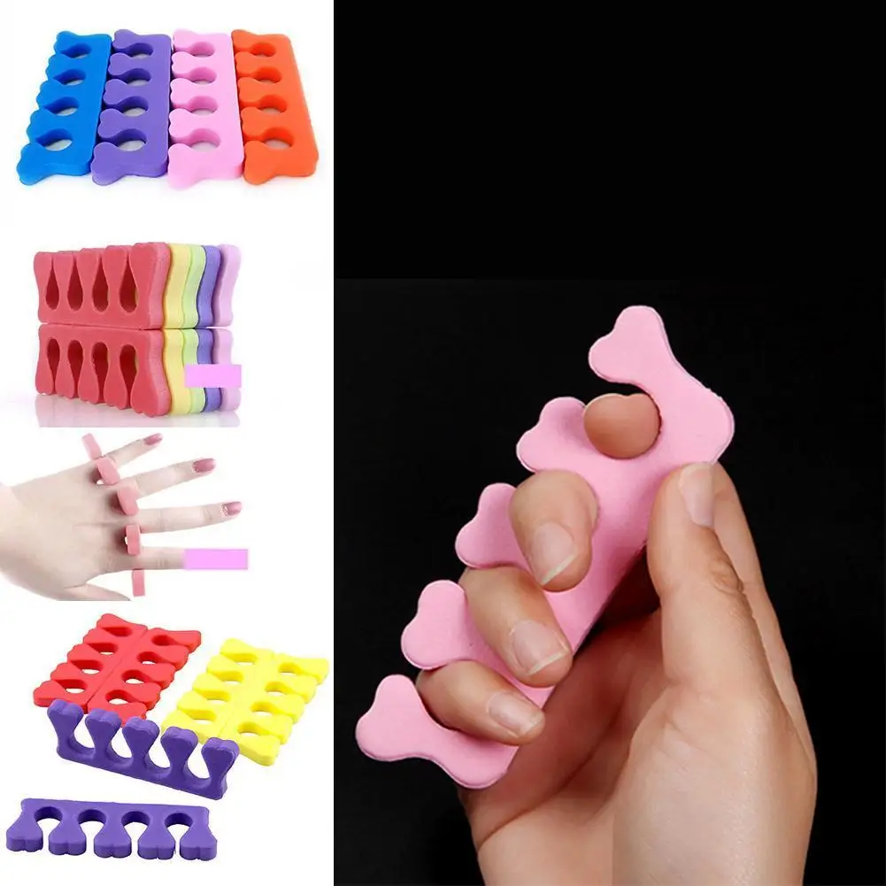 Цветной случайный инструмент для ногтей Губка устройство пальцев ног палец