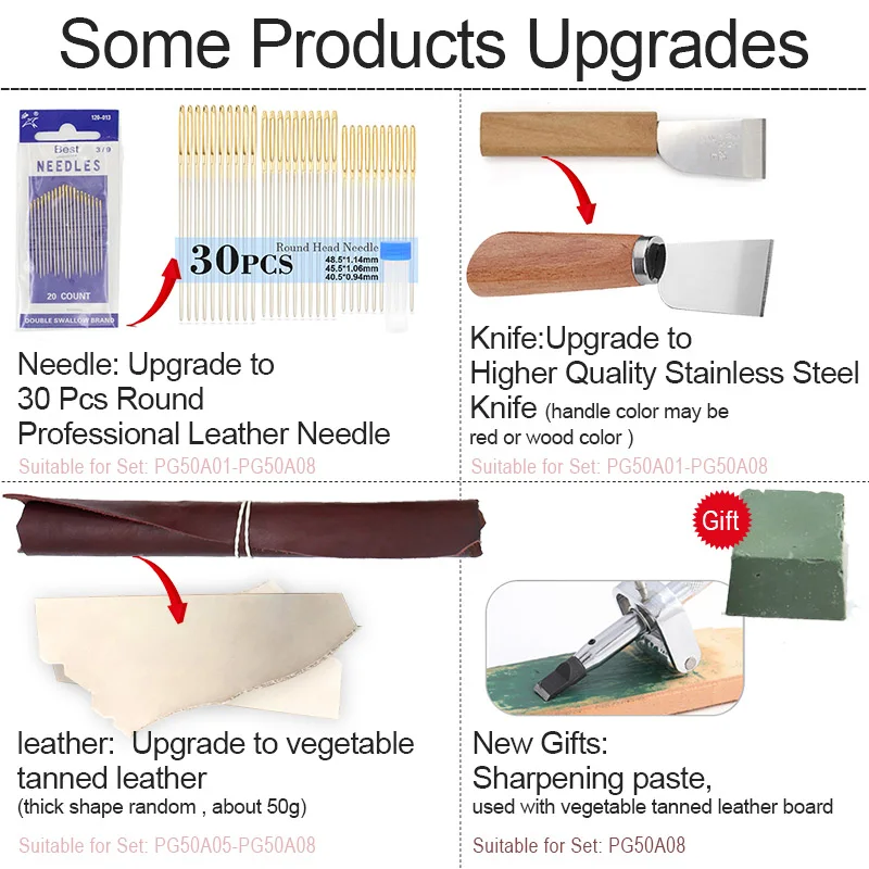 High Quality Tools for Leather Craft Sewing DIY Hand Stitching with Groover Awl Edge Creaser Mat Working New | Дом и сад