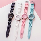 Часы мужские, женские, мужские, Спортивные кварцевые наручные часы с силиконовым ремешком, 1 шт.