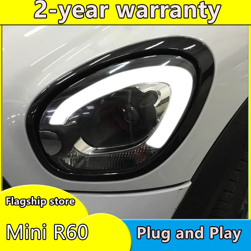 Стайлинг автомобиля для BMW Mini Countryman R60 фары 2011-16 светодиодный ная фара DRL линза