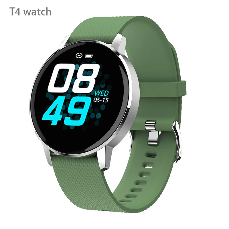 T4 dark green T2 T4 W1 умные спортивные бизнес-часы для мужчин, пульсометр, кровяное давление, фитнес-трекер, умные часы, браслет для Apple, Xiaomi Watch - Цвет: T4 dark green