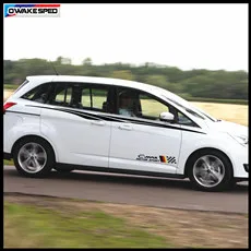 Для Ford C-MAX капот спортивные полосы гоночный Стайлинг Авто тело DIY виниловые наклейки для автомобиля капот крышка двигателя декоративные наклейки