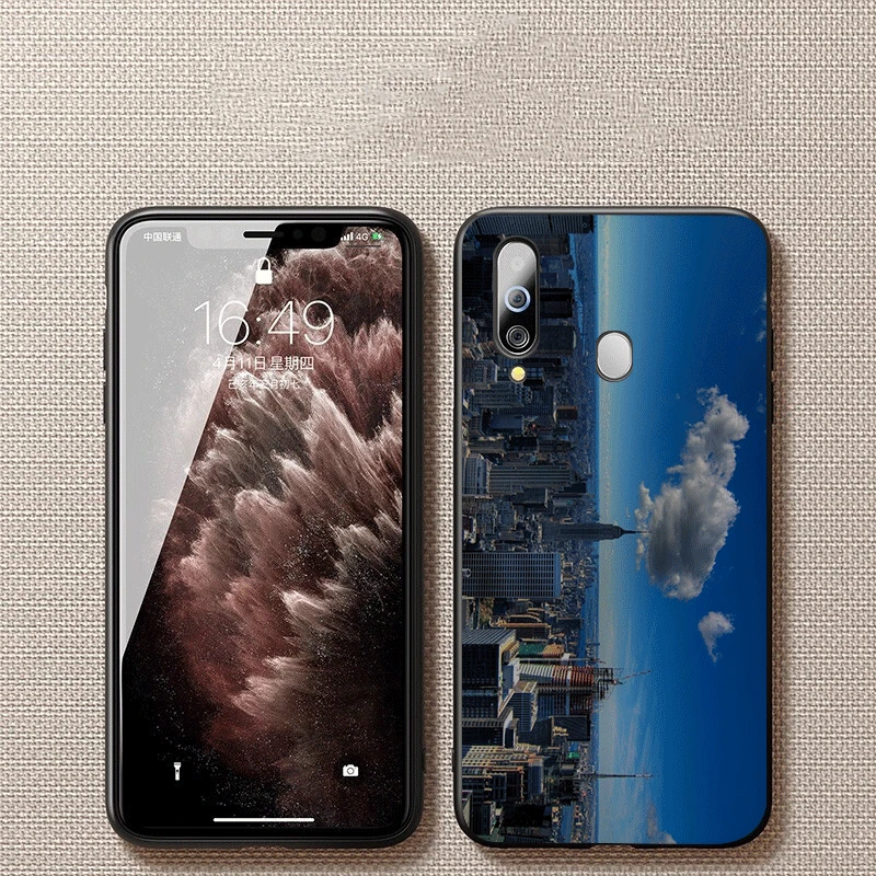 Stylish Silicone Phone Case for Samsung Galaxy S6 S7 Edge S8 S9 S20 S10 Plus Lite Ultra Cover NYC NEW YORK city landscape | Мобильные