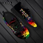 HYCOOL Новый Тип спортивные кроссовки для мальчиков и девочек с изображением ЛГБТ-радуги гордости и удобный дизайн для бега занятий в тренажерном зале или Обувь для прогулок Zapatillas