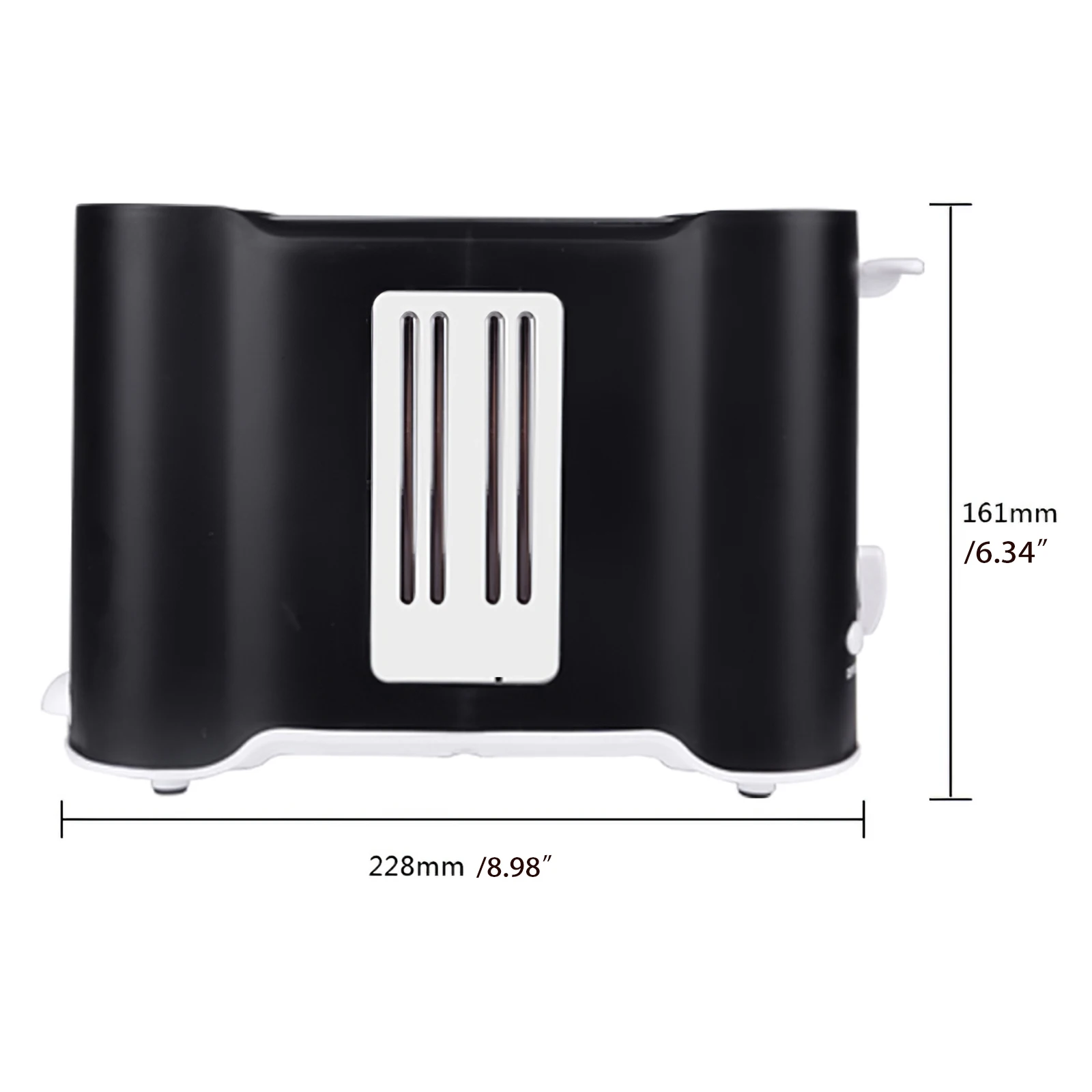 

US Plug 800W 2 Slice Toaster Quick Heating Household Toaster With Wide Slot 7 Level Bread Settings For Home Kitchen