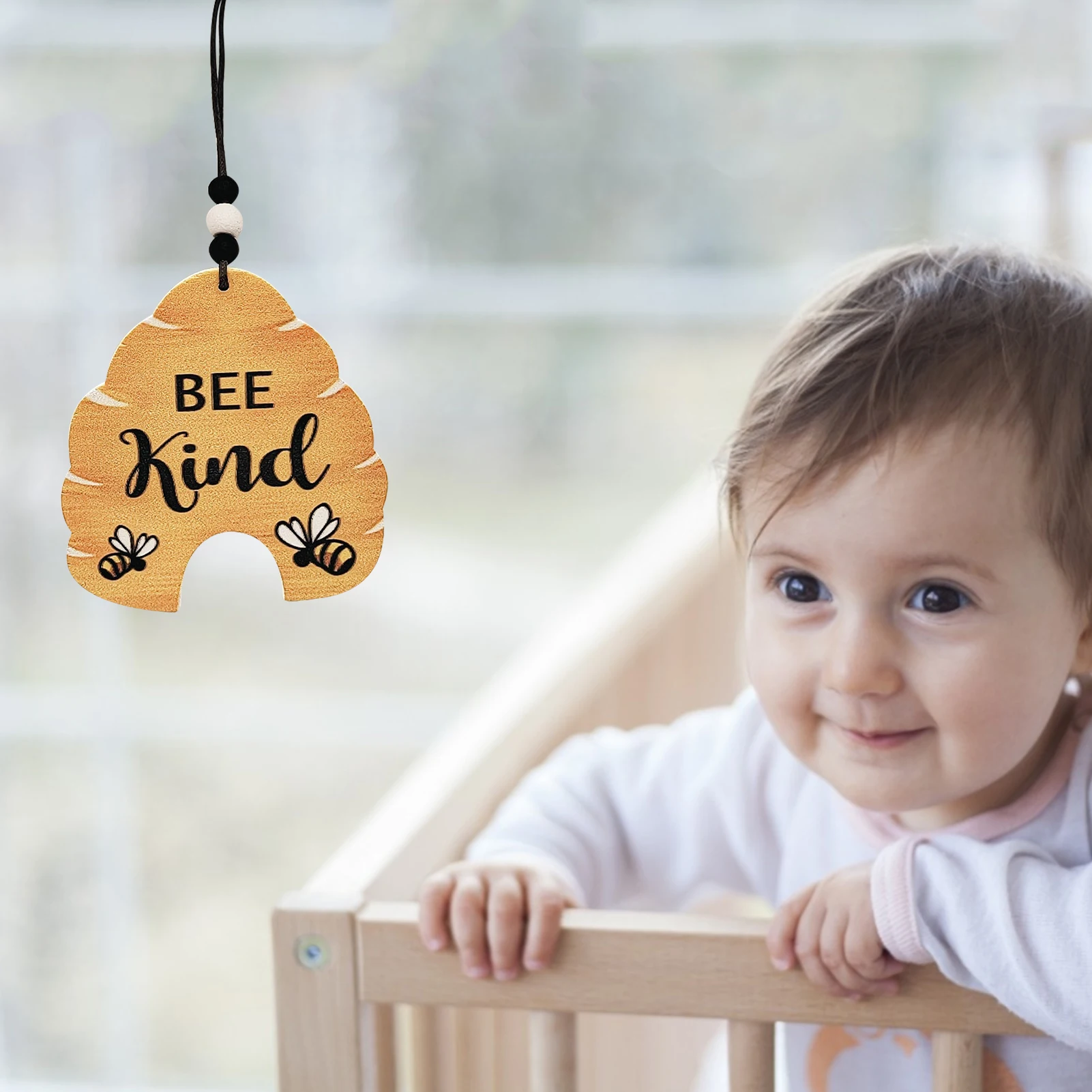 

Bee Festival Pendant Pastoral Style Wooden Beehive Ornament Craft
