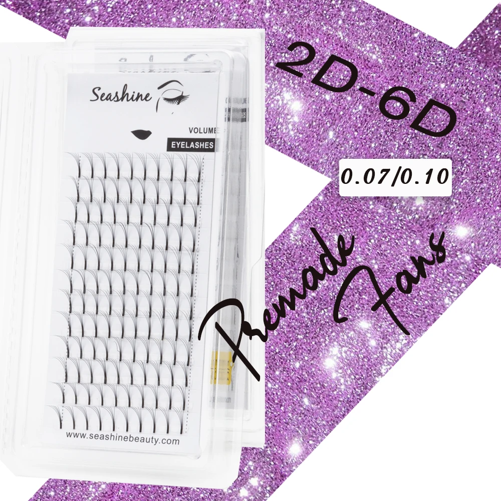 Seashine 1 лоток длинный стержень готовые вентиляторы для наращивания ресниц 8 18 мм 0 05