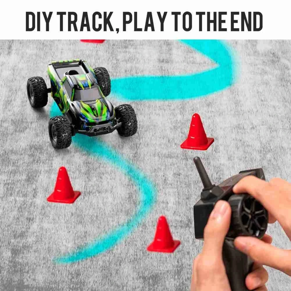 Mini coche acrob&aacute;tico teledirigido de 2,4G, veh&iacute;culo de carreras todoterreno de alta velocidad, 20 km/h, 4 canales, 2WD, cami&oacute;n de radiocontrol, escalada, juguetes para ni&ntilde;os, regalo-4