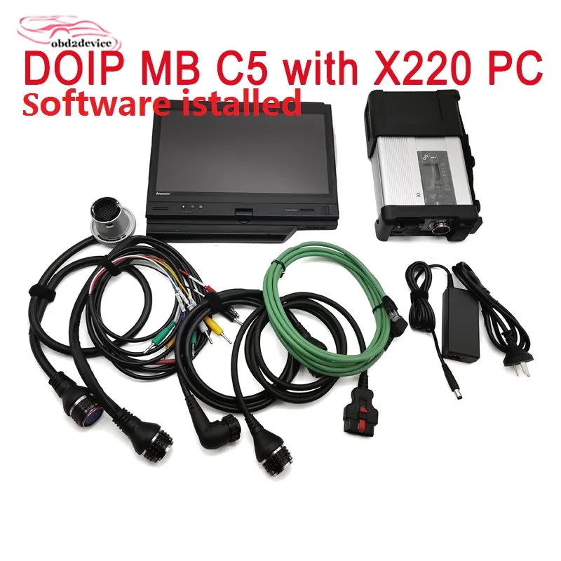 

Диагностический автомобильный ноутбук DOIP C5 SDconnect и X220, готовый к использованию, V09/2021 полный чип MB STAR C5 wifi, автоматический тестер