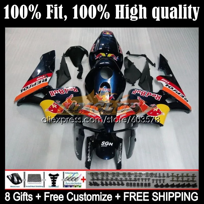

Корпус инжектора для HONDA CBR600 RR CBR600RR CBR600F5 2005 2006 83CL.4 CBR 600 RR CC 600RR 600F5 F5 05 06 Обтекатели темно-синего цвета