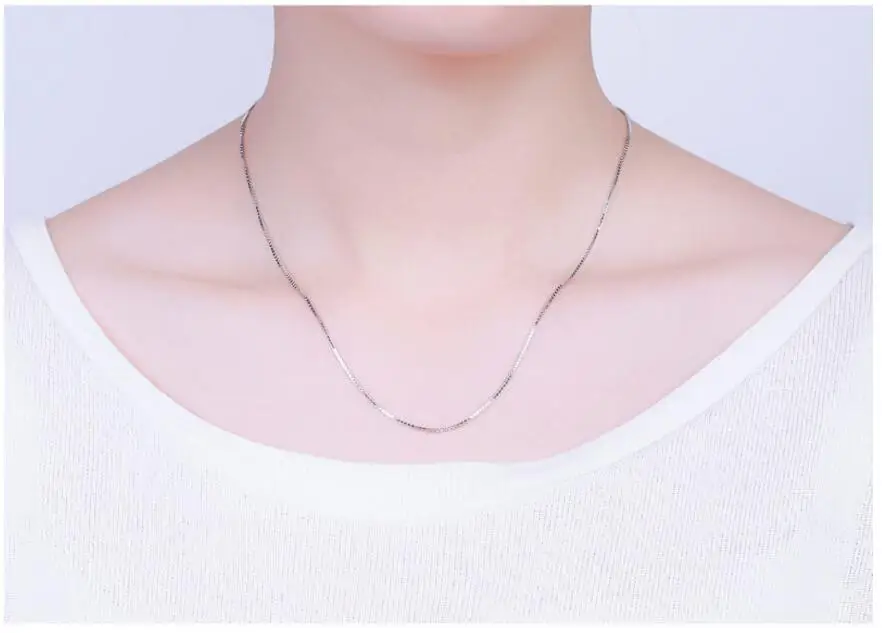 Trustdavis 100% Стерлинговое Серебро 925 пробы ювелирная коробка цепочка из ключицы