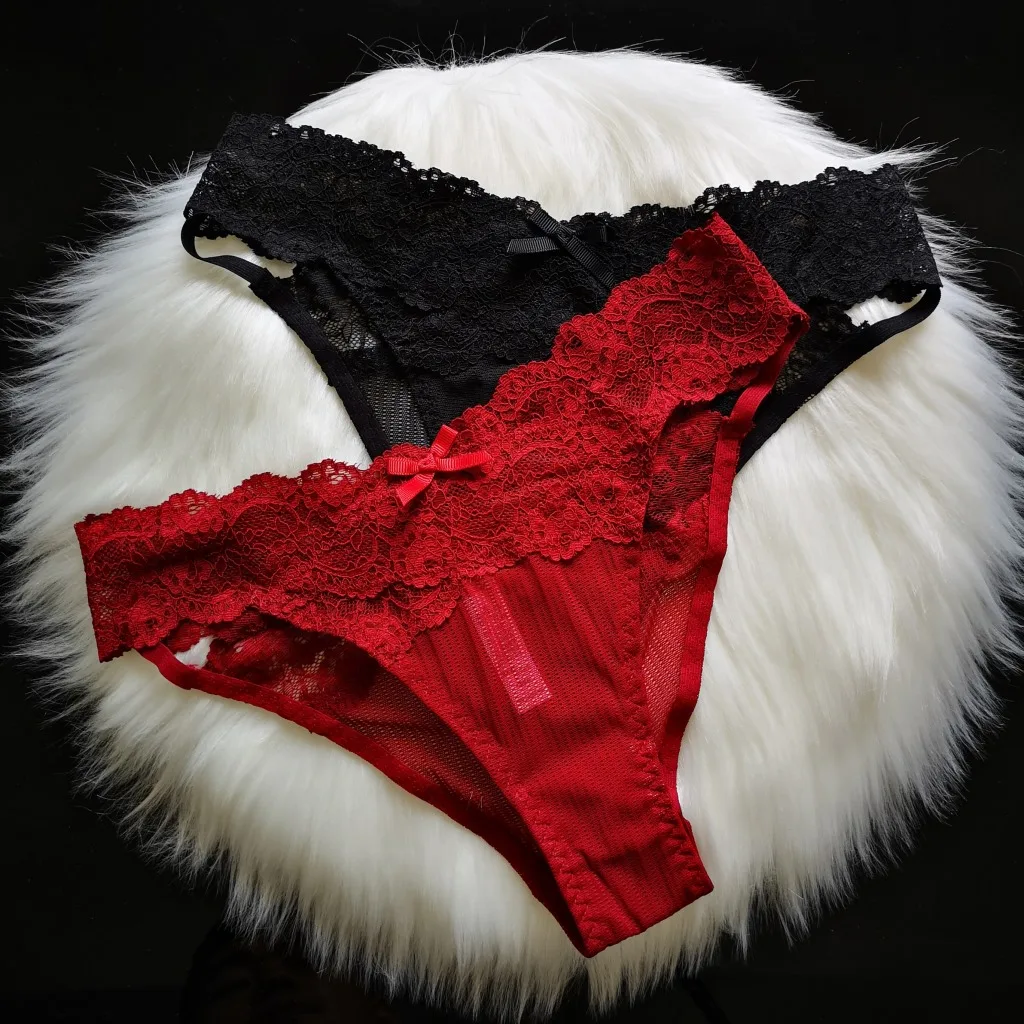 Сексуальное женское нижнее белье кружевные ажурные трусики перекрестные