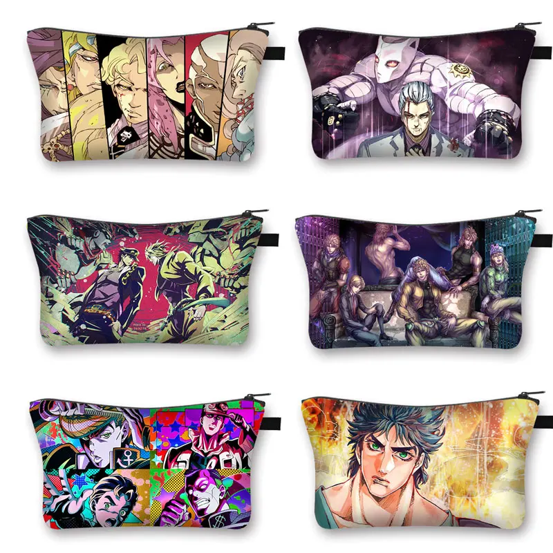 Косметички на молнии для женщин чехлы косметики с аниме Невероятные приключения