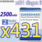 Высокая емкость аккумулятор GUKEEDIANZI 2500 мАч для Launch x431 diagun ii