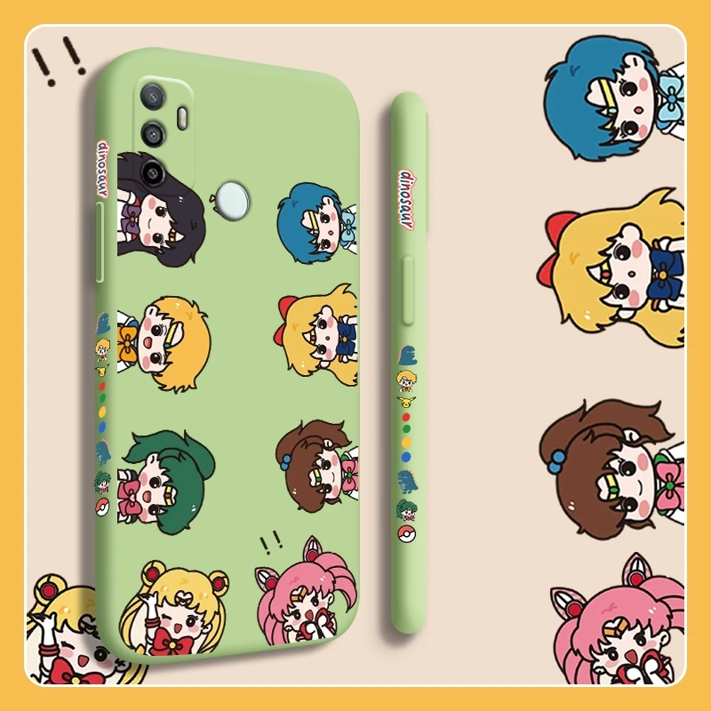 

For OPPO A33 2020 A53S 5G A53 5G A72 5G a8 A31 A54 4G A54 5G Case with Little monster pattern Back Cover Fall prevention casing