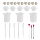 1 комплект 100 мл силиконовый мерный стаканчик с украшением в виде кристаллов эпоксидная УФ-Смола ремесло литейной формы