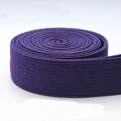 dkpurple 2 см красочные нейлоновые эластичные банданы 20 мм Резиновая лента для одежды брюки сумки домашний текстиль Швейные принадлежности cделай сам 40 м 1 рулон - Цвет: dkpurple