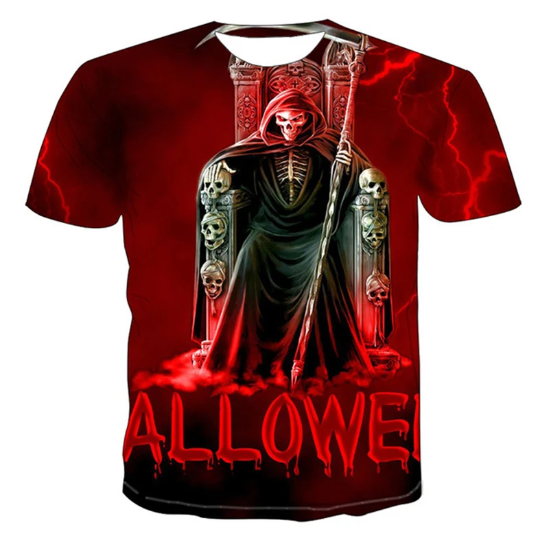 

2021 Mens T Tamisas Punk Estilo Crneo 3Dt-camisas Hombres Tops Hip Hop 3d Imprimir Calavera Punisher Camiseta