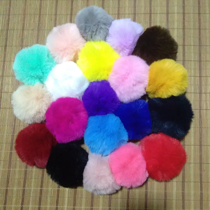 100 pcs Fashion Pompons Faux Beaver Rabbit Fur Ball DIY Jewelry Parts Making Pendant For Chain Curtain Tassel Handmade Crafts