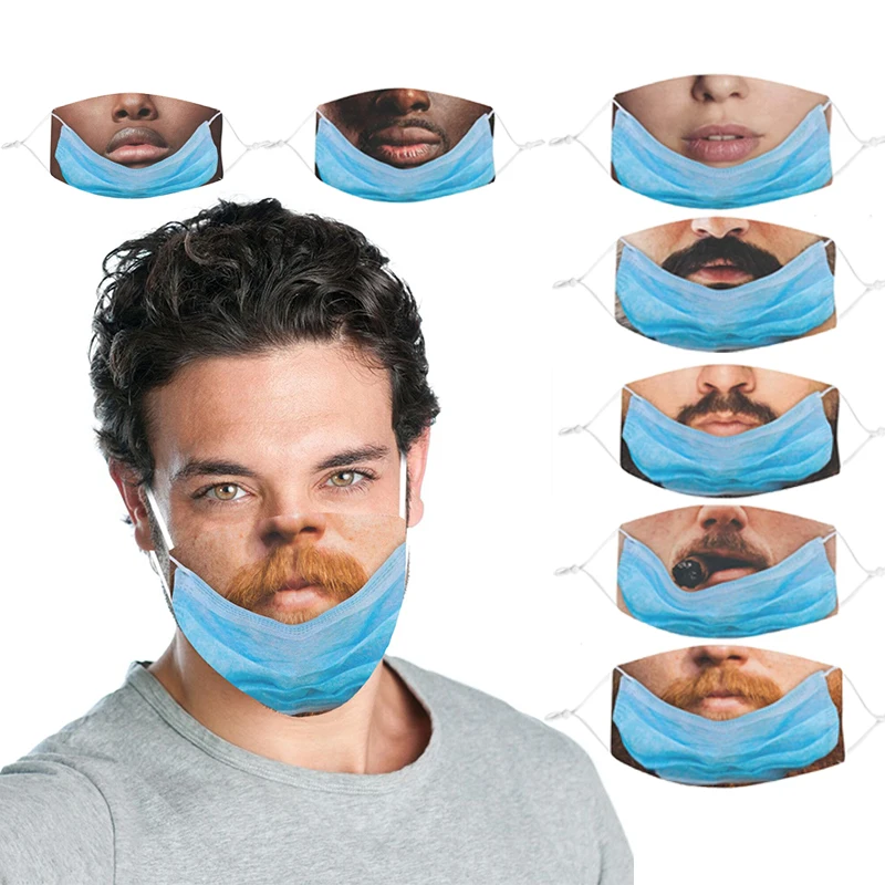 Забавные Маски Mascarilla с 3D принтом моющаяся многоразовая маска для лица защитная