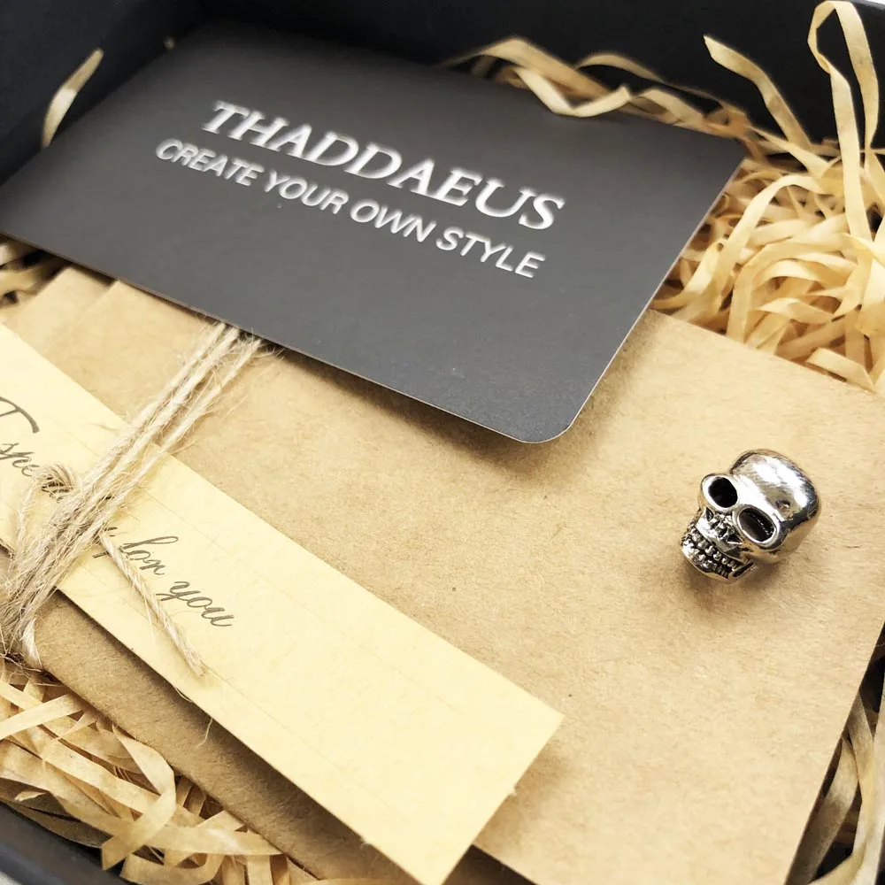 Бусины в форме черепа 925 Стерлингового Серебра Талисманы подходит браслет