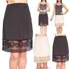 Женская кружевная юбка, однотонная прозрачная нижняя юбка со шнуровкой, с высокой талией, комбинация, новинка 2019