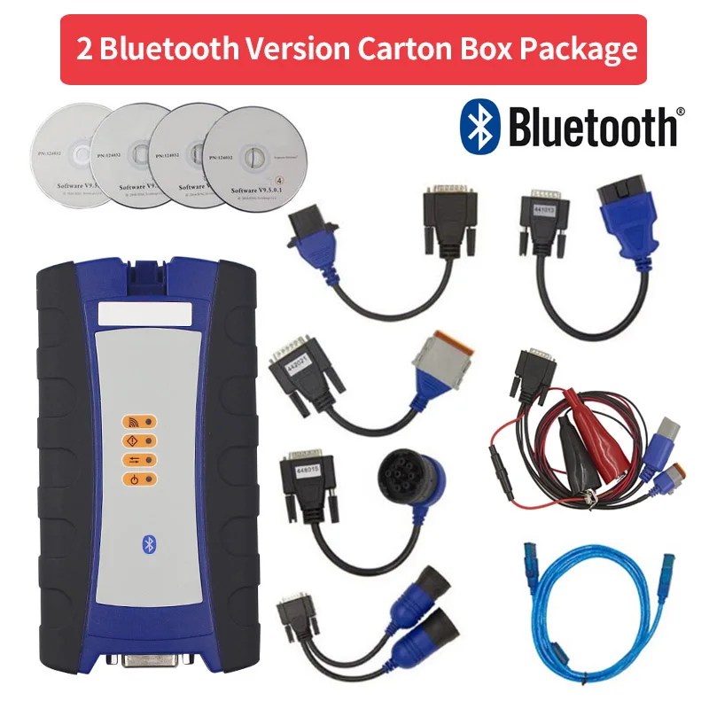 NEXIQING 125032 с Bluetooth грузовика дизельного интерфейса программного обеспечения 125032 программного обеспечения V9.6.0.2 диагностический инструмент - Цвет: 2 BLE Carton