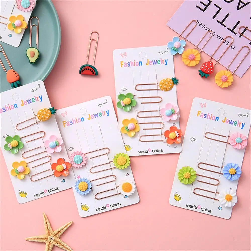 

Cartoon Paper Clip Bookmark Cute Girly Heart Decoration Small Pin Bookmark Metal Clip Student Gift School Office Supplies