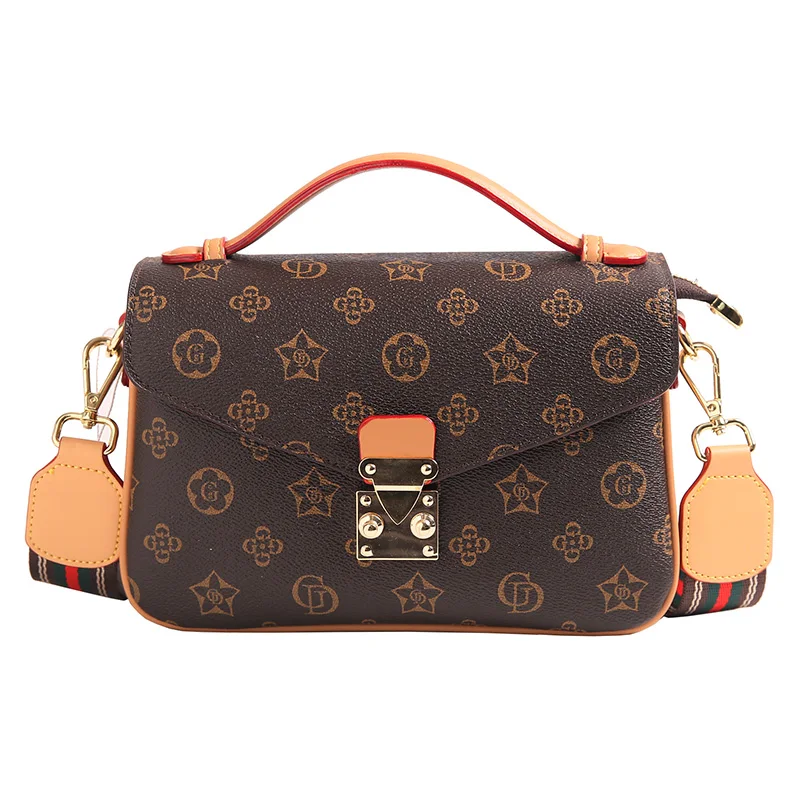 

Hot Sale Bag for Women 2021 New Fashion Retro Floral Prints Single Shoulder Bags Ladies Top Quality Real Leather Purses Monogram