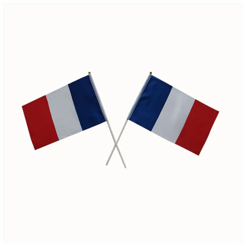 14*21 см Французский флаг из полиэстера 5*8 дюймов ручной машущий баннер 100 шт./лот