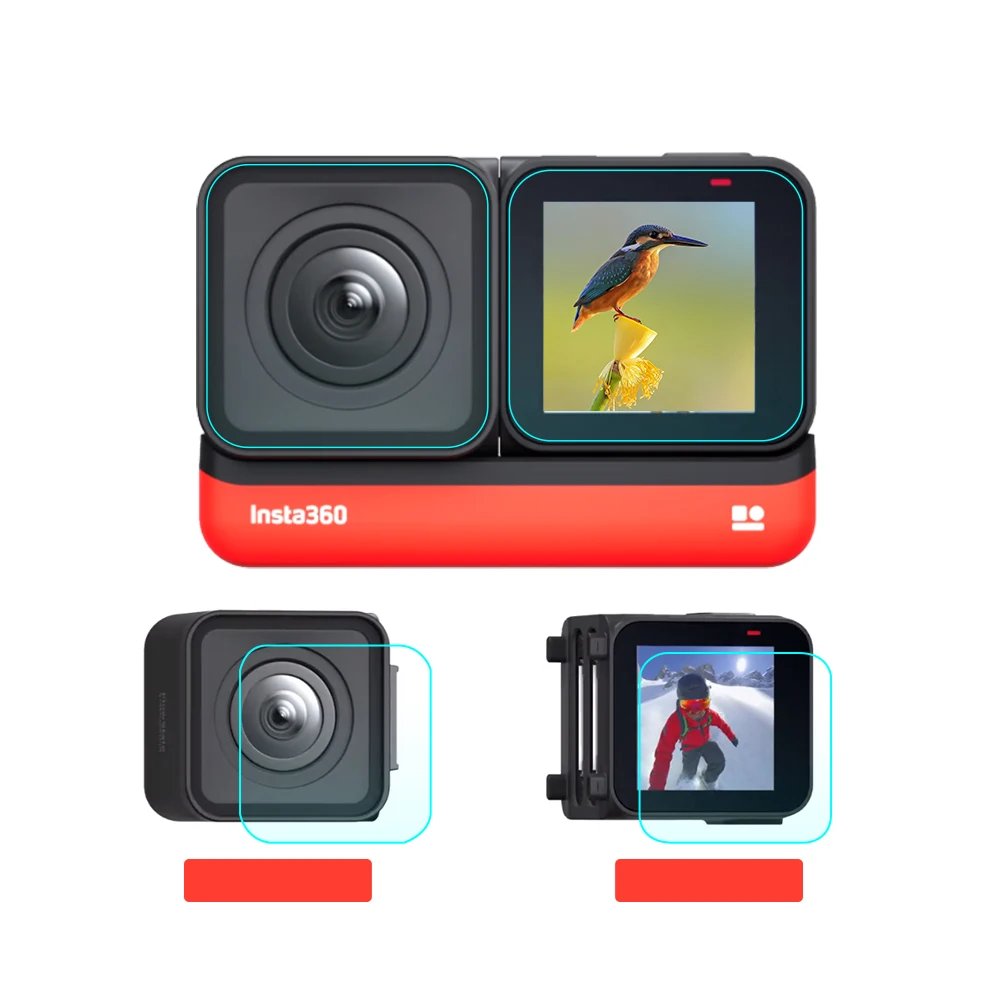 Защитная пленка из закаленного стекла 4K для Insta360 ONE R Twin Edtion экрана набор