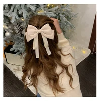 korean new fashion fabric yarn bow hairpins for women girls elegant bow tie hairgrip vintage hair clip hair accessories
