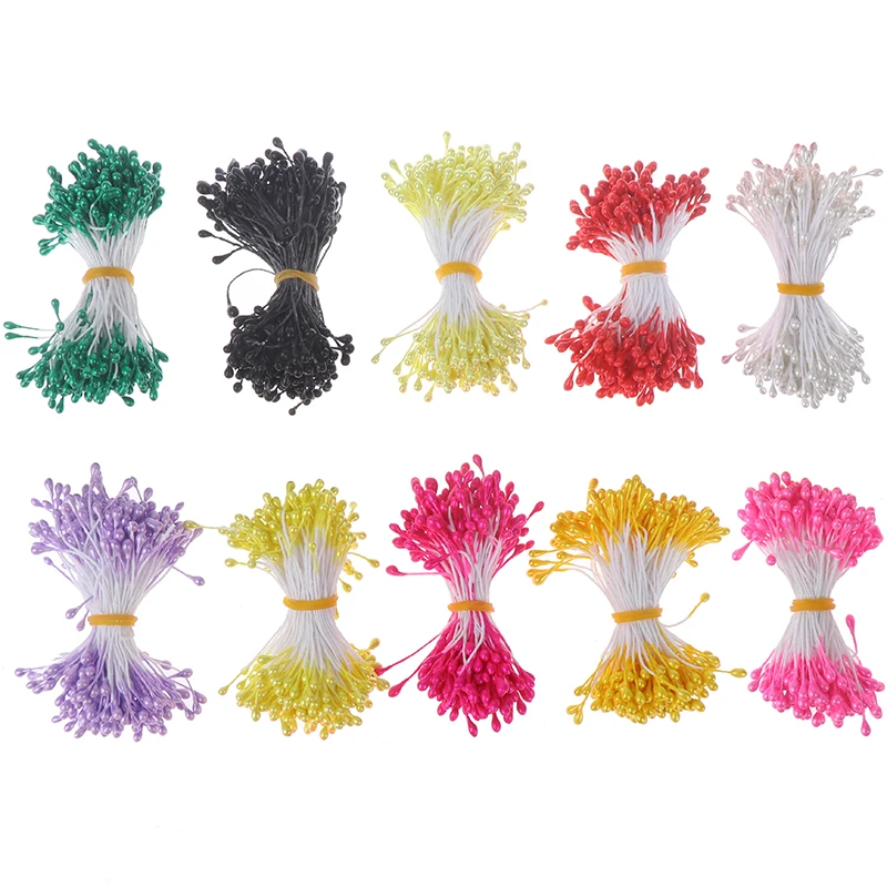 

DIY Multi Colors Pearl Stamen Sugar Handmade Artificial Flower Stamen Pistil Floral For Wedding Decoration