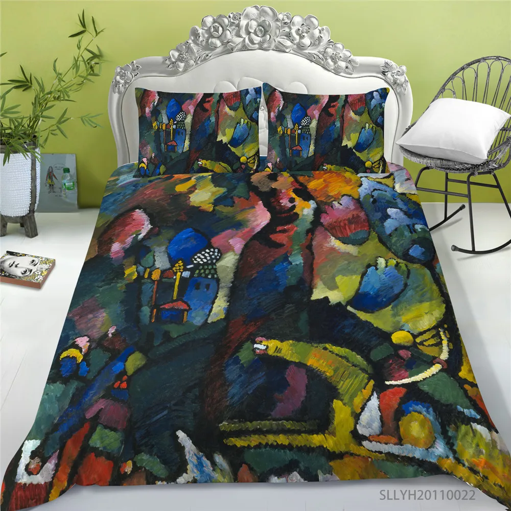 

Home Textile 3D Bedding Set Oil Painting Print Luxury Duvet Cover Set 2/3 Pcs Modern Home Bed Set Pillowcase