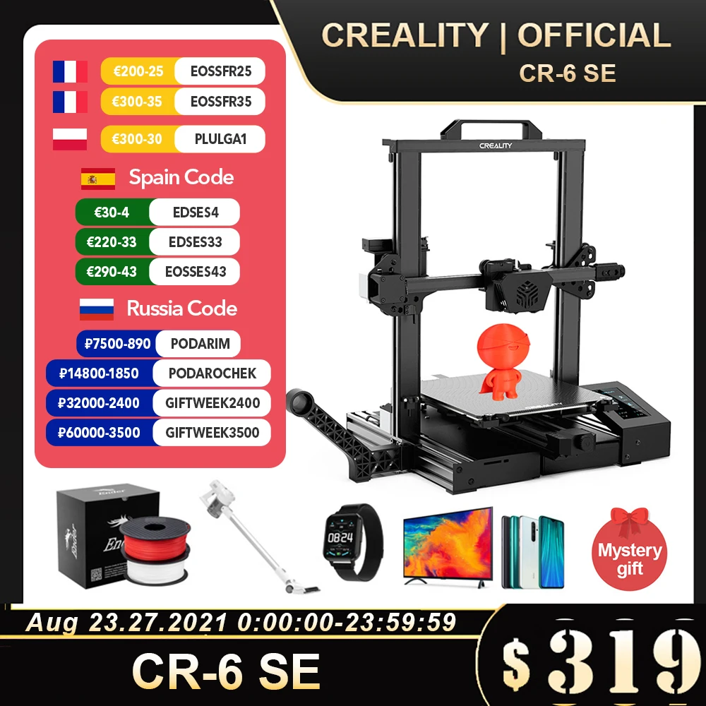 CREALITY 3D принтеры новый супер CR 6 SE бесшумный материнская плата возобновить печать